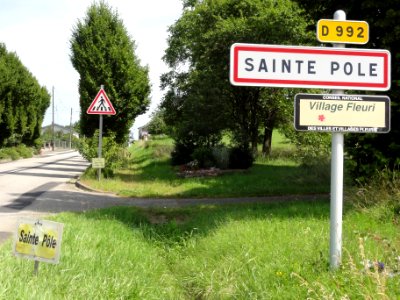 Sainte-Pôle (M-et-M) city limit sign