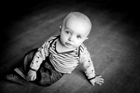 Kid bald cute