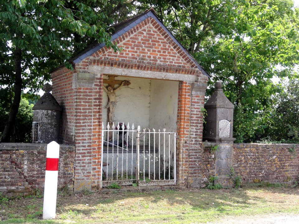 Saint-Aubin (Nord, Fr) calvaire + 2 chapelles Le pont des Loups