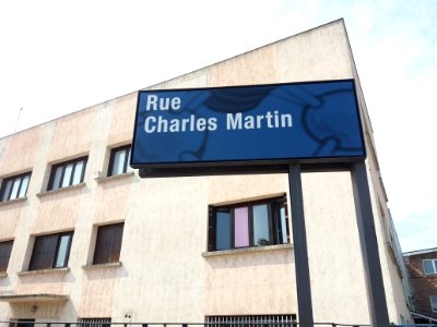 Saint-Fons - Rue Charles Martin, plaque