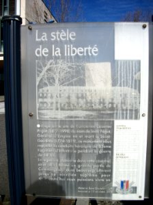 Saint-Gaudens informations stèle de la Liberté