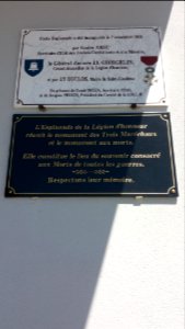 Saint-Gaudens - Plaque d'inauguration de l'esplanade de la Légion d'honneur