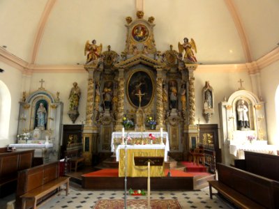 Saint-Vaast-Dieppedalle (Seine-Mar.) église, autel avec retable photo