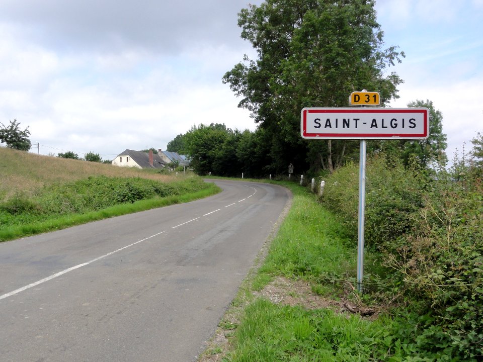 Saint-Algis (Aisne) city limit sign