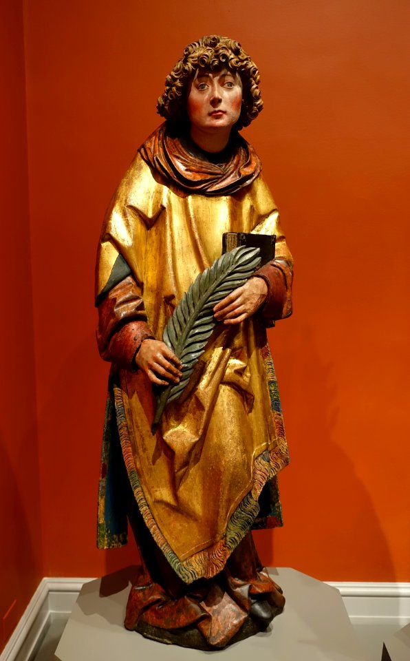 Saint Vincent or Saint Lawrence, probably, attributed to Gregor Erhart, Germany, active 1500 to c. 1540, polychromed wood - Wadsworth Atheneum - Hartford, CT - DSC05094