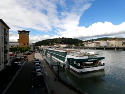 Sainte-Colombe - Passerelle de Sainte-Colombe - Vue côté amont