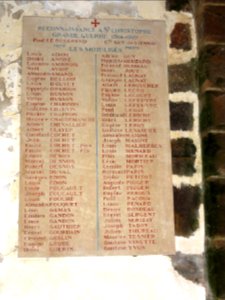 Saint-Christophe-du-Jambet (Sarthe) église intérieur, plaque monument aux morts