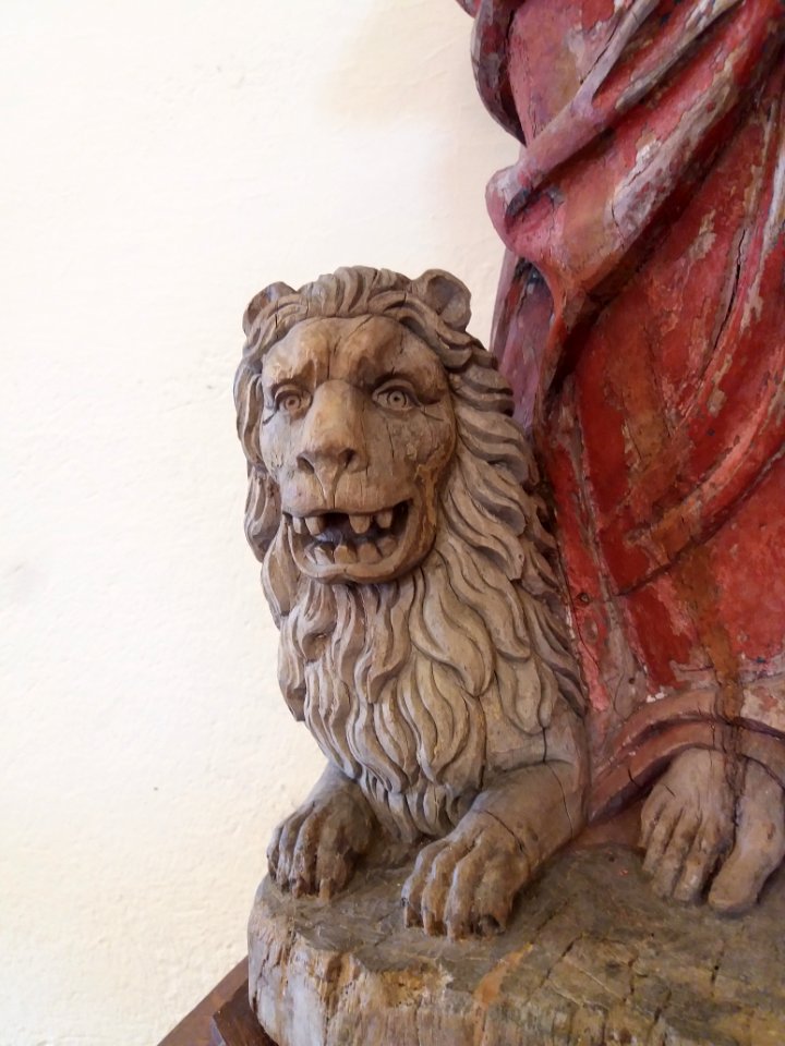 Saint-Cyr-au-Mont-d'Or - Ermitage du Mont Cindre - Chapelle, statue de Saint Marc, lion