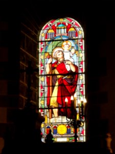 Saint-Christophe-du-Jambet (Sarthe) église, vitrail (03)