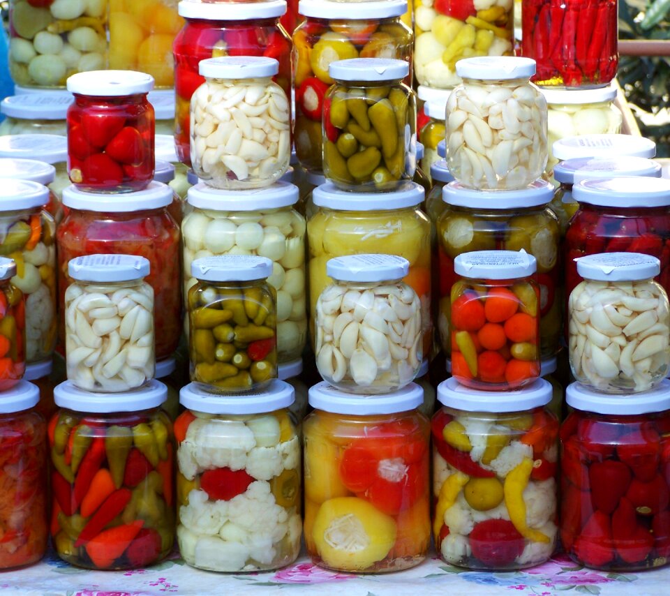 Pickled vegetables pickles food