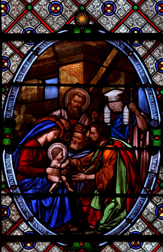 Sainte-Marie-des-Batignolles Vitrail Adoration des Mages 1 29102018