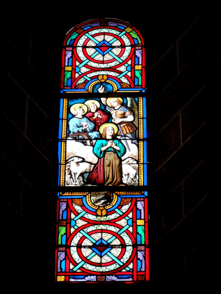 Saint-Christophe-du-Jambet (Sarthe) église, vitrail (05)