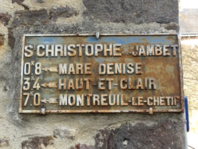 Saint-Christophe-du-Jambet (Sarthe) plaque de cocher