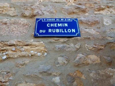 Saint-Didier-au-Mont-d'Or - Chemin du Rubillon, plaque