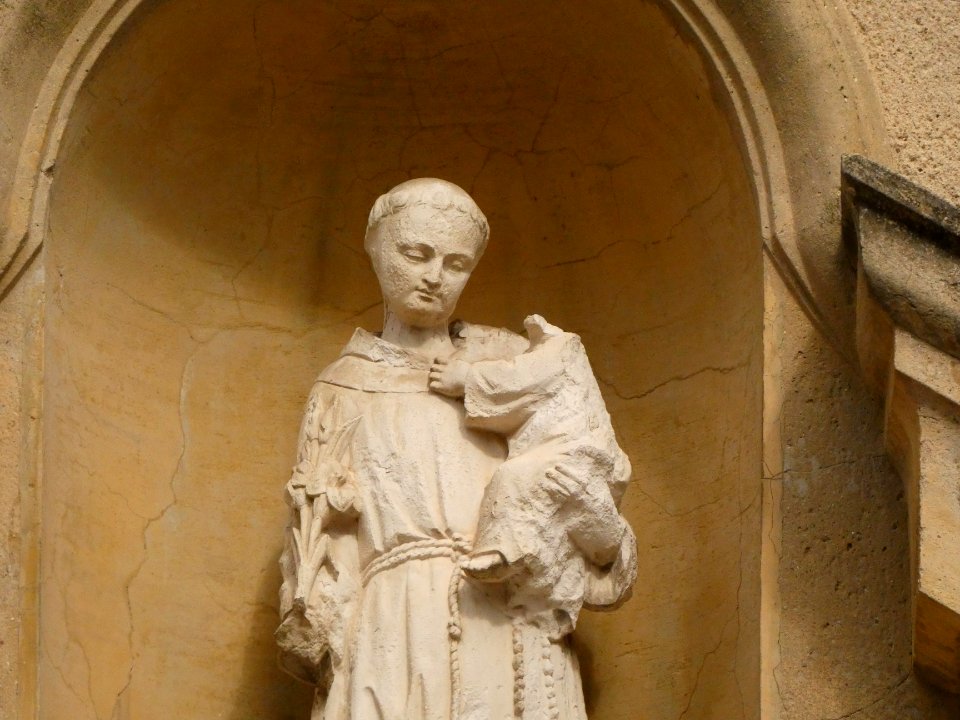 Sainte-Colombe - Impasse de l'Église - Église Sainte-Colombe - Statue - Détail