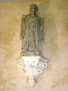 Saint-Georges-du-Mesnil (Eure, Fr) église, statue Sainte Véronique
