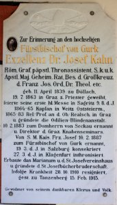 Sagritz - Pfarrkirche - Gedenkstein - Josef Kahn