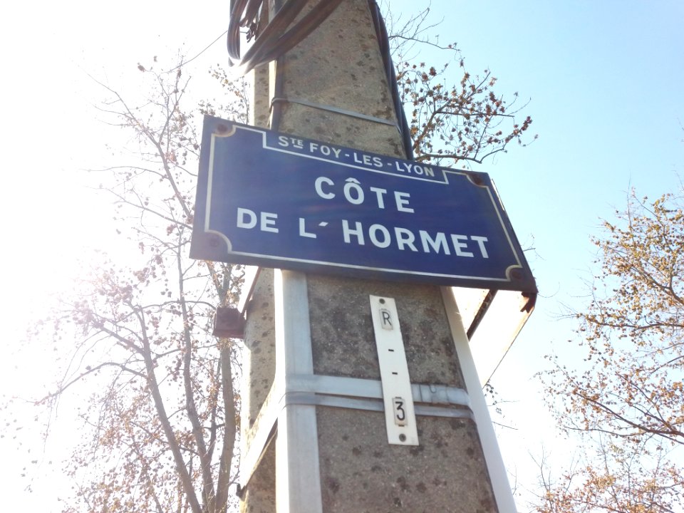 Sainte-Foy-lès-Lyon - Côte de l'Hormet - Plaque