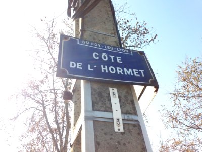 Sainte-Foy-lès-Lyon - Côte de l'Hormet - Plaque