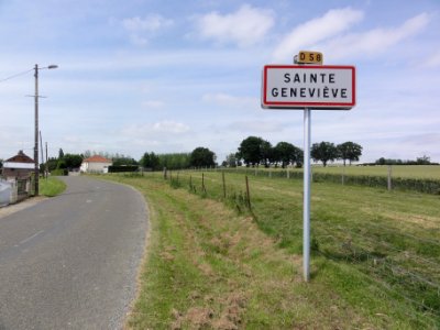Sainte-Geneviève (Aisne) city limit sign
