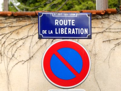 Sainte-Foy-lès-Lyon - Route de la Libération - Plaque