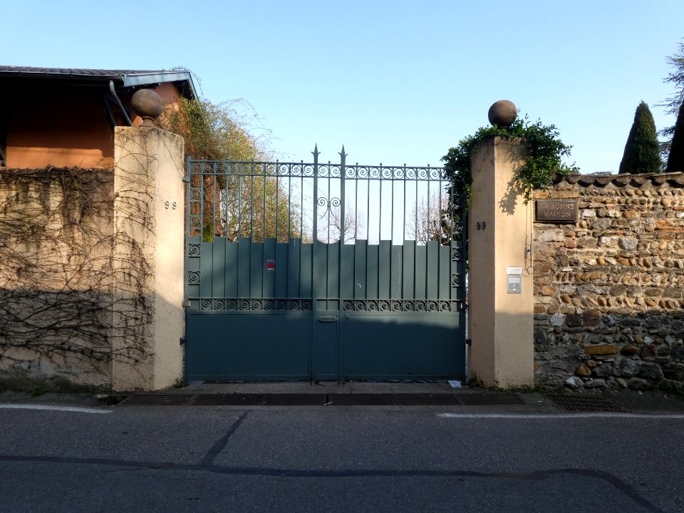 Sainte-Foy-lès-Lyon - Chemin de Fontanières - Jardin de la Bonne Maison - Portail