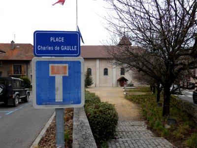 Saint-Gingolph - Place Charles de Gaulle - Plaque