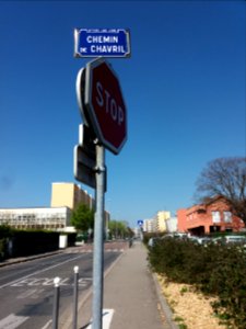 Sainte-Foy-lès-Lyon - Chemin de Chavril - Plaque photo