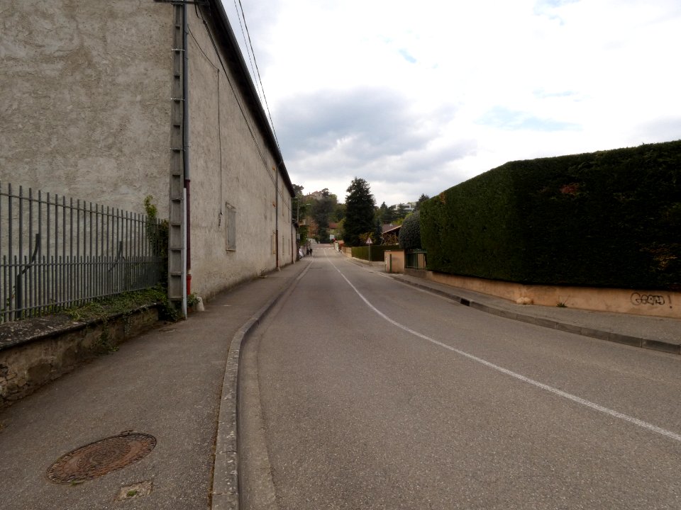 Saint-Genis-Laval - Rue Édouard Millaud - Depuis l'avenue de Beauregard