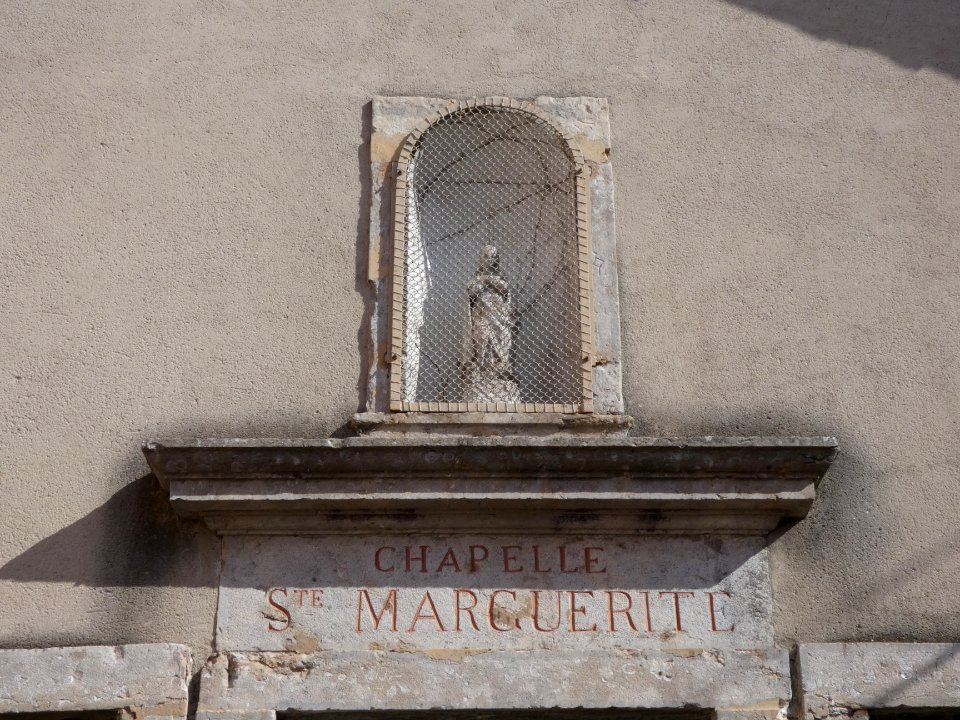 Sainte-Foy-lès-Lyon - Rue Sainte-Marguerite - Chapelle Sainte-Marguerite - Statue et nom