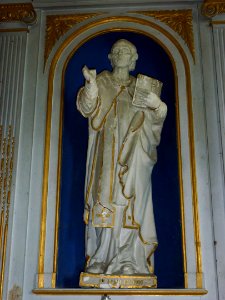 Saint-Georges-du-Mesnil (Eure, Fr) église, statue Saint Mathurin