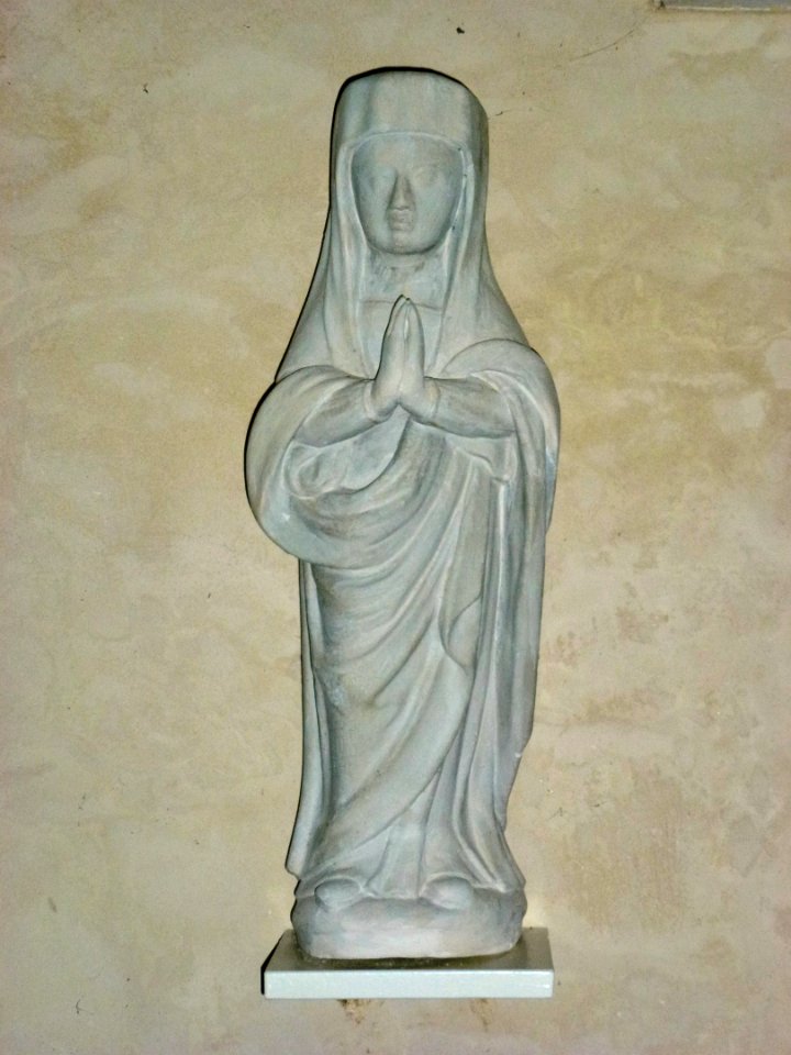 Saint-Georges-du-Mesnil (Eure, Fr) église, statue c