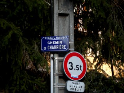 Saint-Didier-au-Mont-d'Or - Chemin de Charrière - Plaque