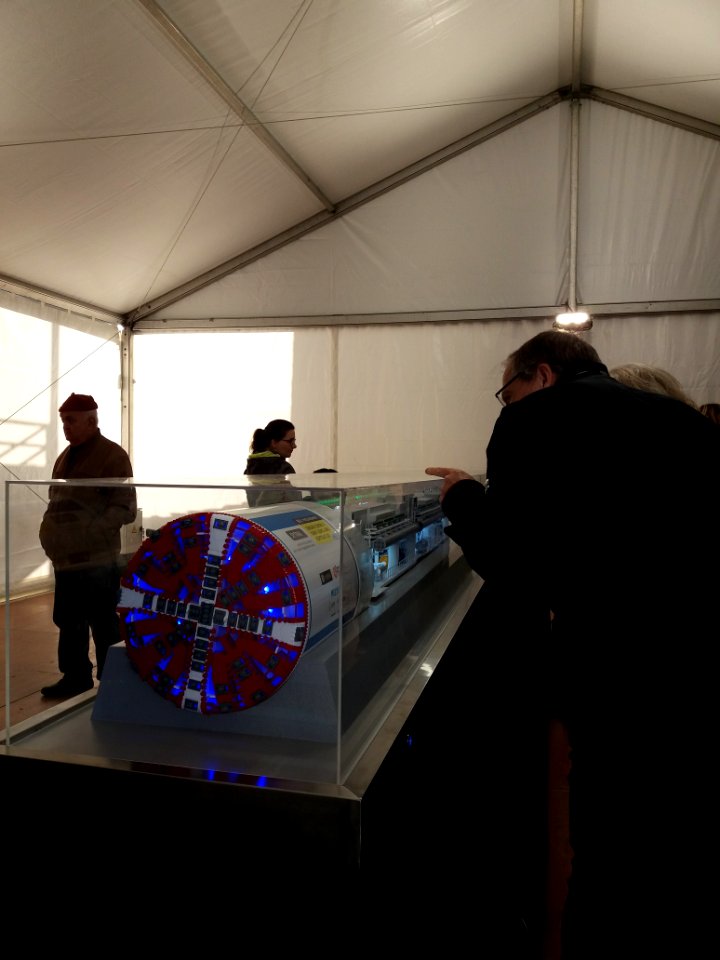 Saint-Genis-Laval - Prolongement du métro B - Journées portes ouvertes 25-26-27 octobre 2019, maquette du tunnelier
