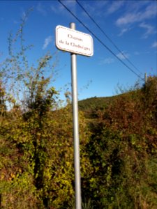 Saint-Germain (Ardèche) - Panneau Chemin de la Claduègne