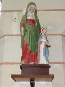 Saint-Georges-lès-Baillargeaux (vienne) église statue Stes Anne et Marie