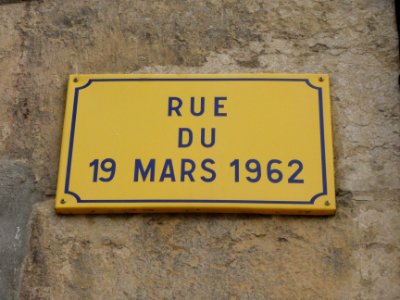 Sainte-Colombe - Rue du 19 Mars 1962 - Plaque