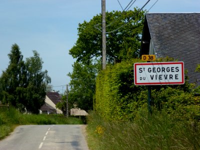 Saint-Georges-du-Vièvre (Eure, Fr) city limit sign