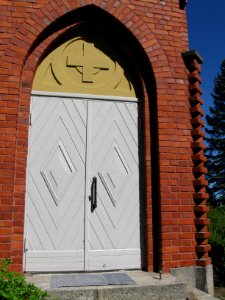 Saari church door