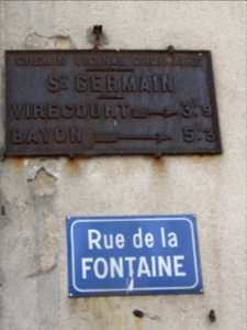Saint-Germain (M-et-M) plaque de cocher, rue de la Fontaine