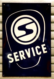 S Service enamel advert sign at the den hartog ford museum pic-116