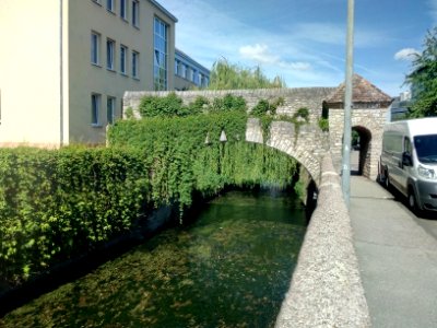 Saalbach, Bruchsal, Rest Staftmauer