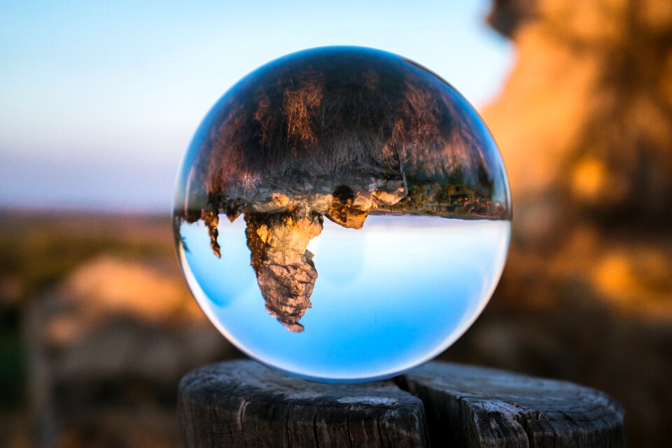 Resin globe image rock