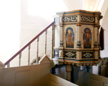 Rynkeby kirche Kanzel h1a