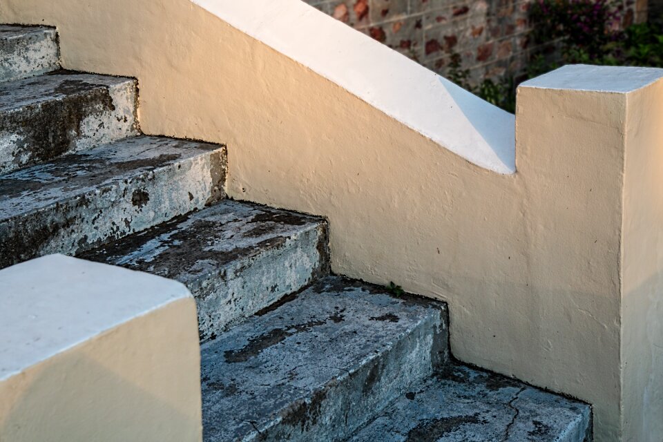 Upward stairway climbing photo