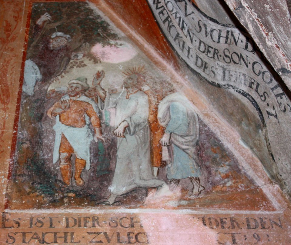 Sagritz - Pfarrkirche - Vorhalle - Jesus und Zachäus