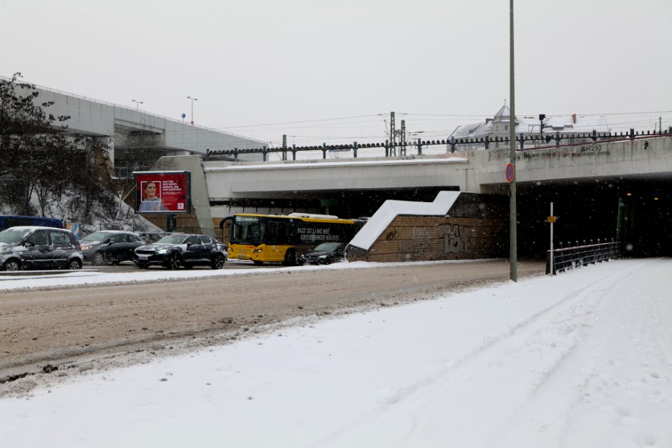 Sachsendamm Berlin-Schöneberg with snow 2021-02-08 12