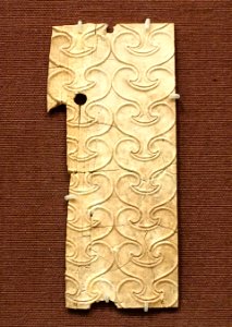 Sacral ivy plaque, Megiddo, Stratum VIIA, Late Bronze IIB, 1300-1200 BC, ivory - Oriental Institute Museum, University of Chicago - DSC07710