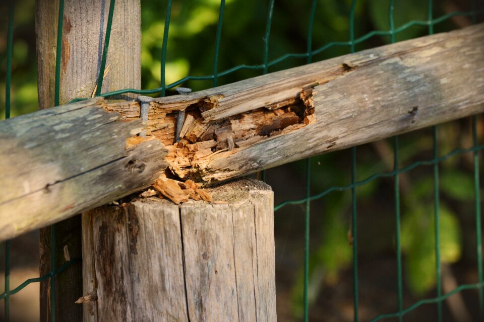 Wood fence weathered old wood