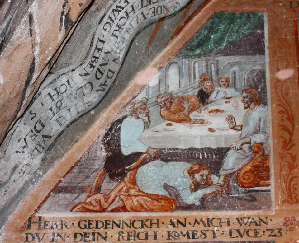 Sagritz - Pfarrkirche - Vorhalle - Jesus und Maria Magdalena